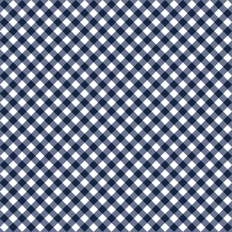 Quilting Cuddle Gingham Navy Fabric