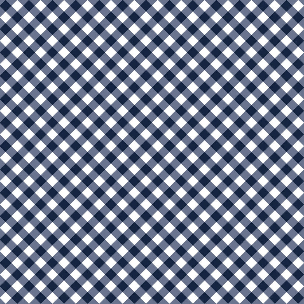 Quilting Cuddle Gingham Navy Fabric