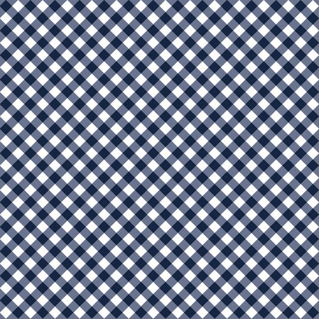 Quilting Cuddle Gingham Navy Fabric