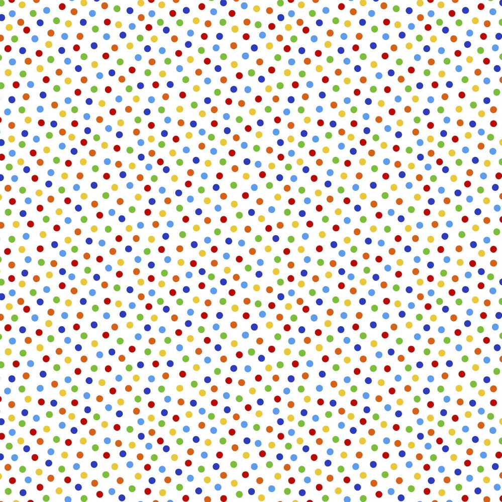 Quilting Cuddle Rainbow Dots Fabric