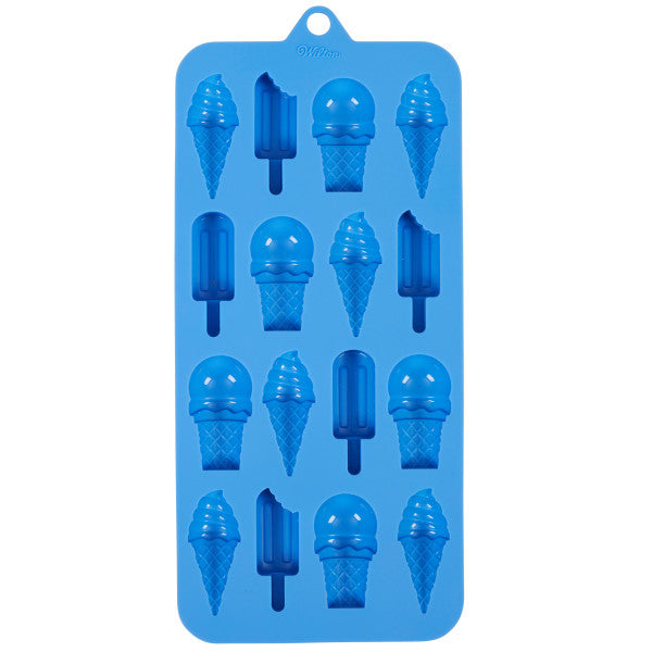 Wilton Silicone Ice Cream Treats Candy Mold, 16-Cavity
