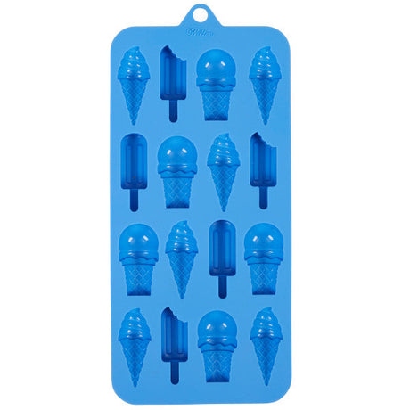 Wilton Silicone Ice Cream Treats Candy Mold, 16-Cavity
