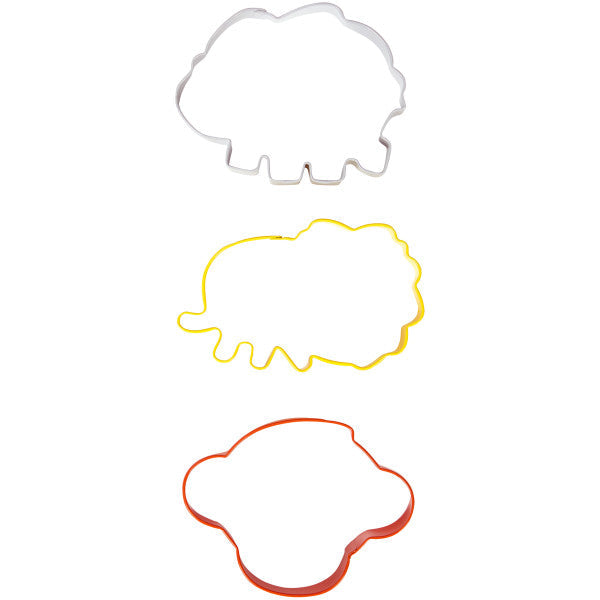 Wilton Safari Cookie Cutter Set, 3-Piece (Elephant, Lion & Monkey)
