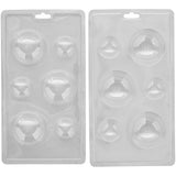 Wilton Christmas Hot Cocoa Bomb Plastic Candy Mold, 6-Cavity