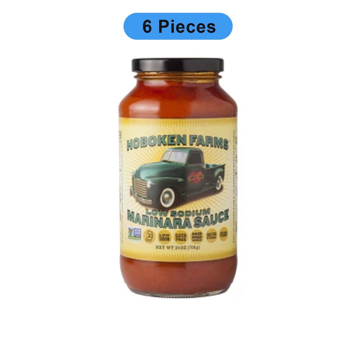 HOBOKEN FARMS LOW SODIUM MARINARA SAUCE 25 OZ JAR