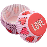 Wilton Red and Pink Hearts “Love" Valentine's Day Cupcake Liners, 75-Count