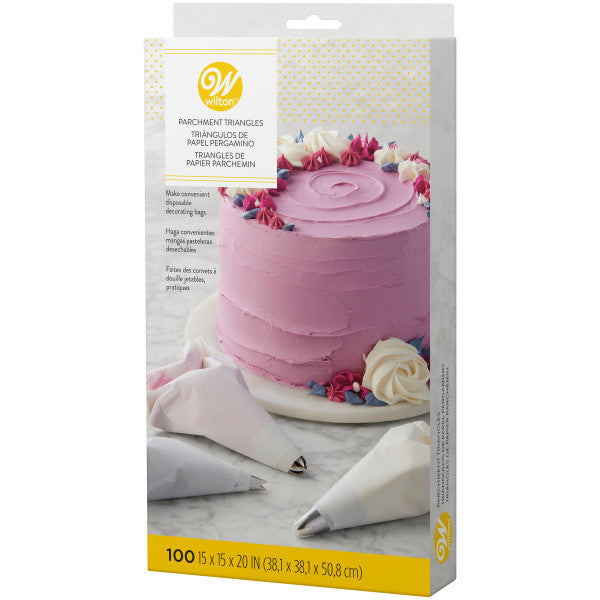 Wilton 15-Inch Parchment Triangles, 100-Count