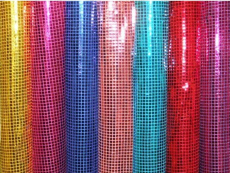 Quad Sequins Polyester Fabric - Square Sequins, Multiple Colors, 45" Wide (1 Yard)
