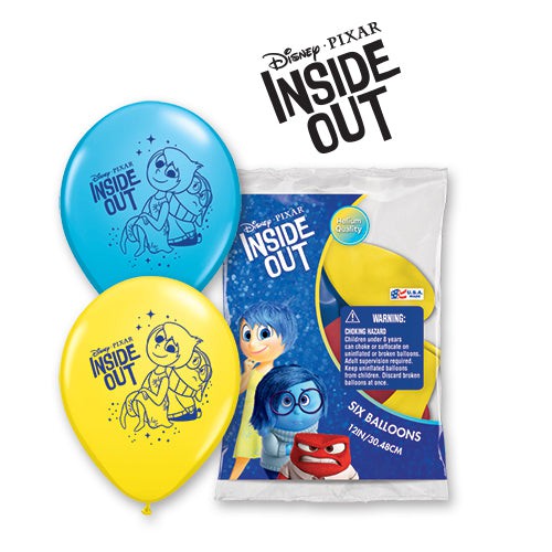 Disney Inside Out Latex Balloons 12 Inch 6 Pack