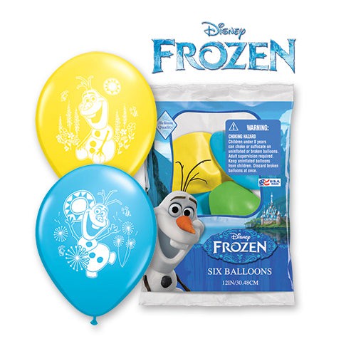 Disney Olaf Latex Balloons 12 Inch 6 Pack