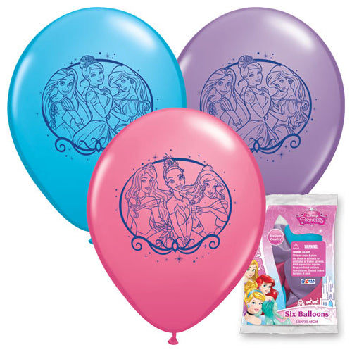 Disney Princess Latex Balloons 12 Inch 6 Pack