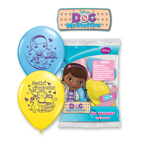 Doc McStuffins Latex Balloons 12 Inch 6 Pack
