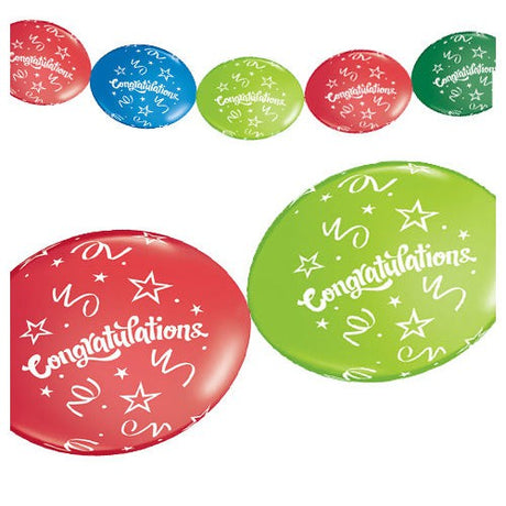 Party Banner Congratulations Latex Balloons