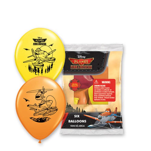 Planes Fire & Rescue Latex Balloons 6 Pack