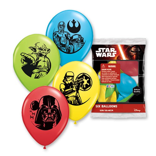 Star Wars Latex Balloons 12 Inch 6 Pack
