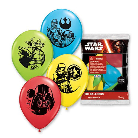 Star Wars Latex Balloons 12 Inch 6 Pack