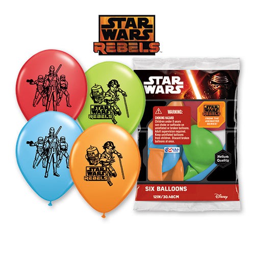 Star Wars Rebels Latex Balloons 12 Inch 6 Pack