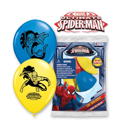 Spider-Man Latex Balloons 12 Inch 6 Pack