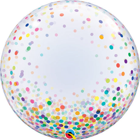 Bubble Balloon Colorful Confetti Dots 24 Inch