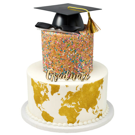 Graduation Mega Hat Set Cake Kit with Diploma - 3 piece set