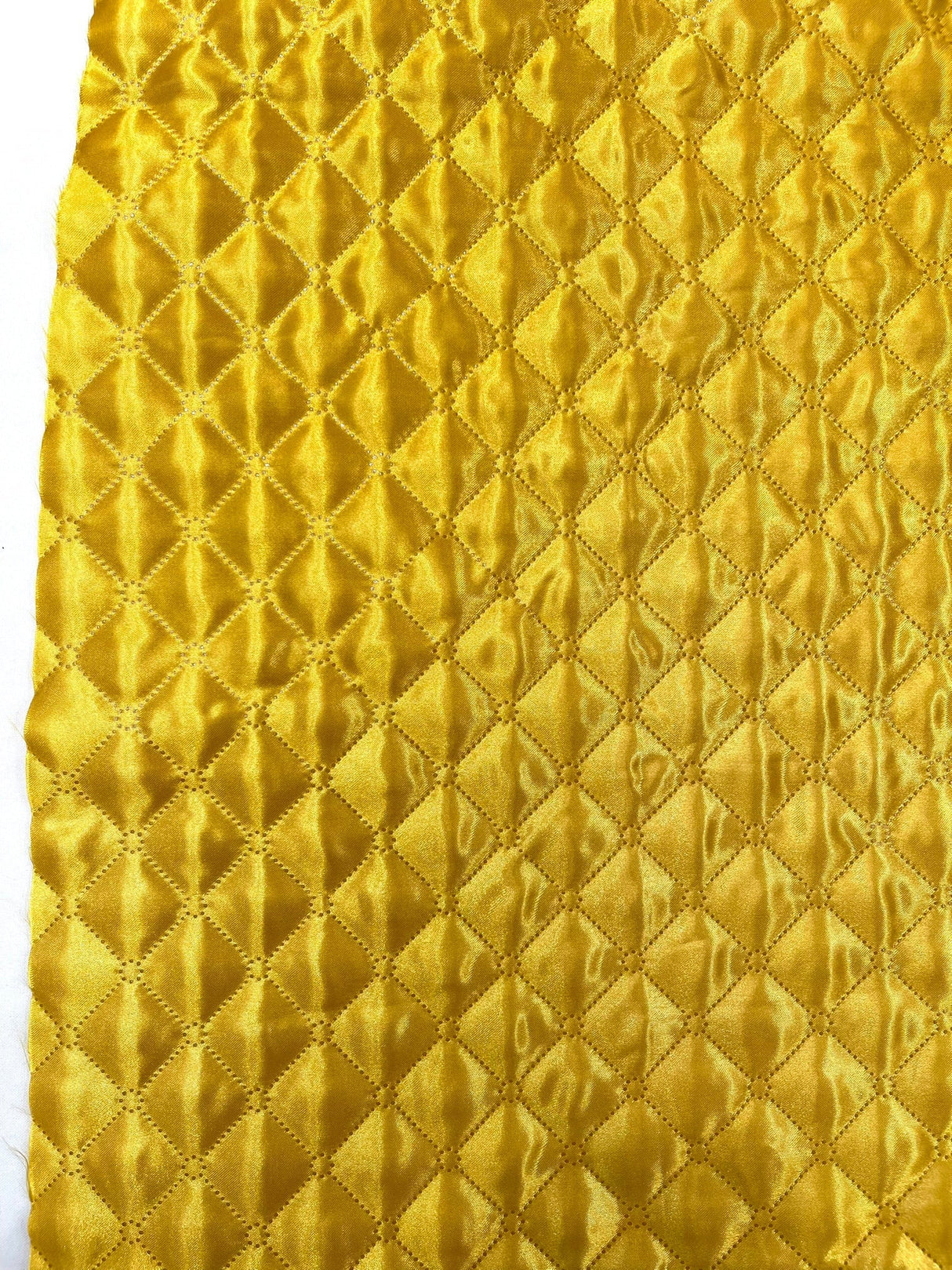 Quilted Satin Fabric - Diamond Pattern, 58" Width, 16 Oz Per Yard (1 Yard)