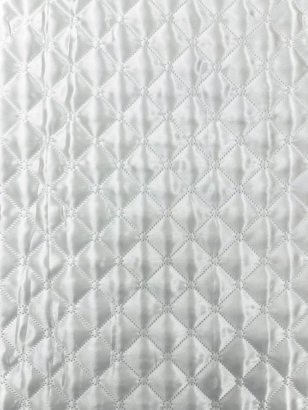 Quilted Satin Fabric - Diamond Pattern, 58" Width, 16 Oz Per Yard (1 Yard)