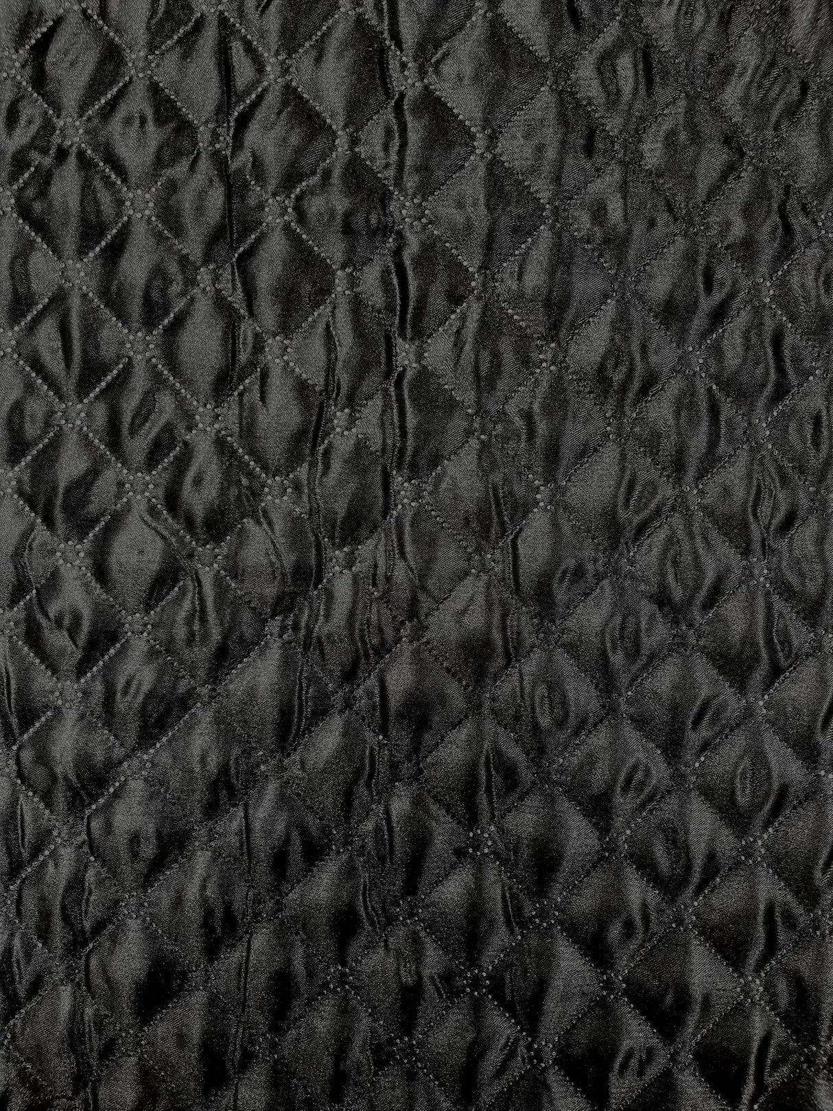 Quilted Satin Fabric - Diamond Pattern, 58" Width, 16 Oz Per Yard (1 Yard)
