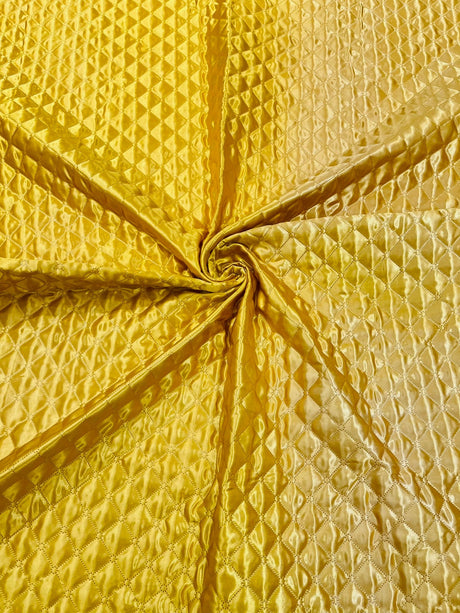Quilted Satin Fabric - Diamond Pattern, 58" Width, 16 Oz Per Yard (1 Yard)