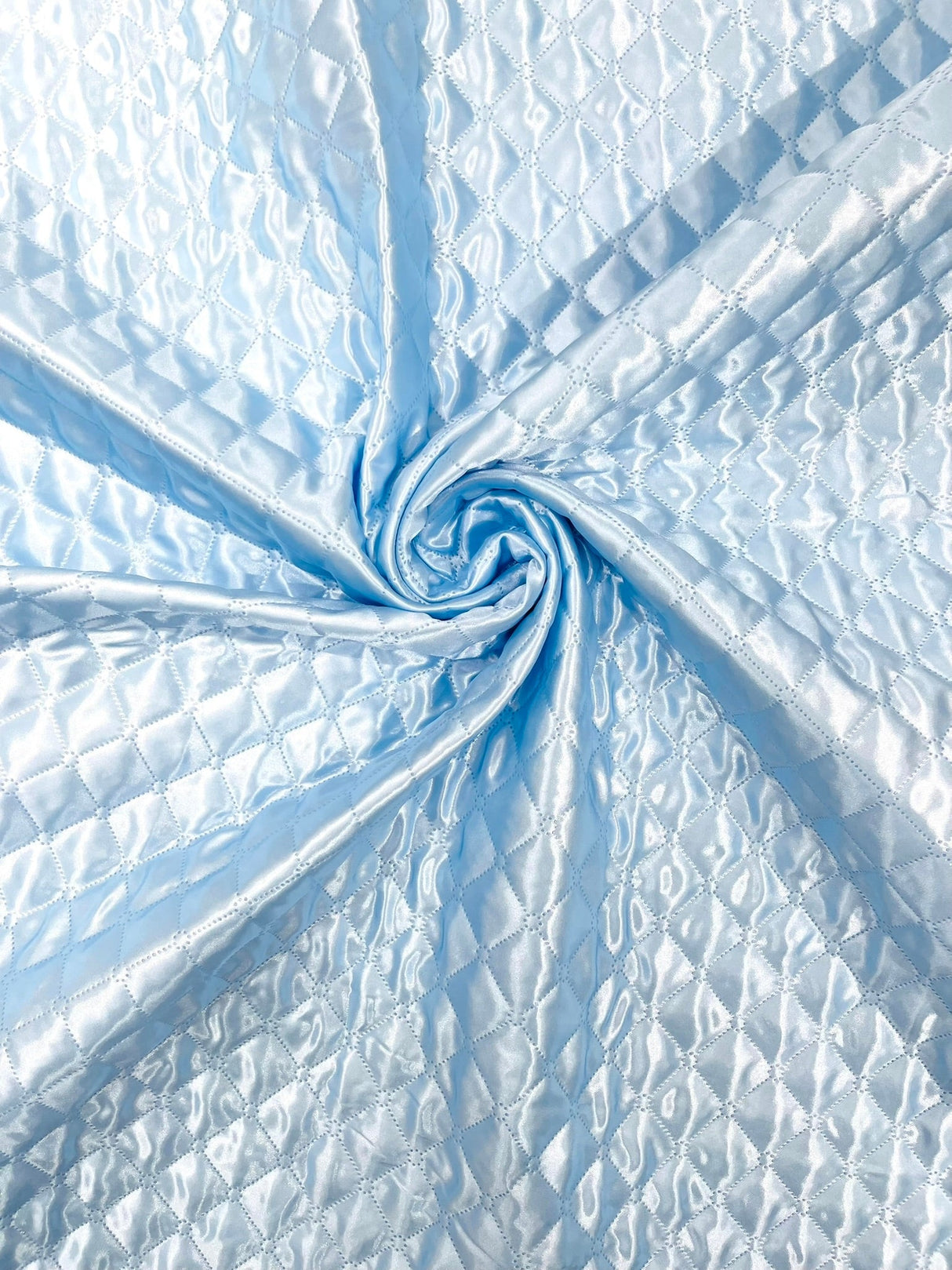 Quilted Satin Fabric - Diamond Pattern, 58" Width, 16 Oz Per Yard (1 Yard)