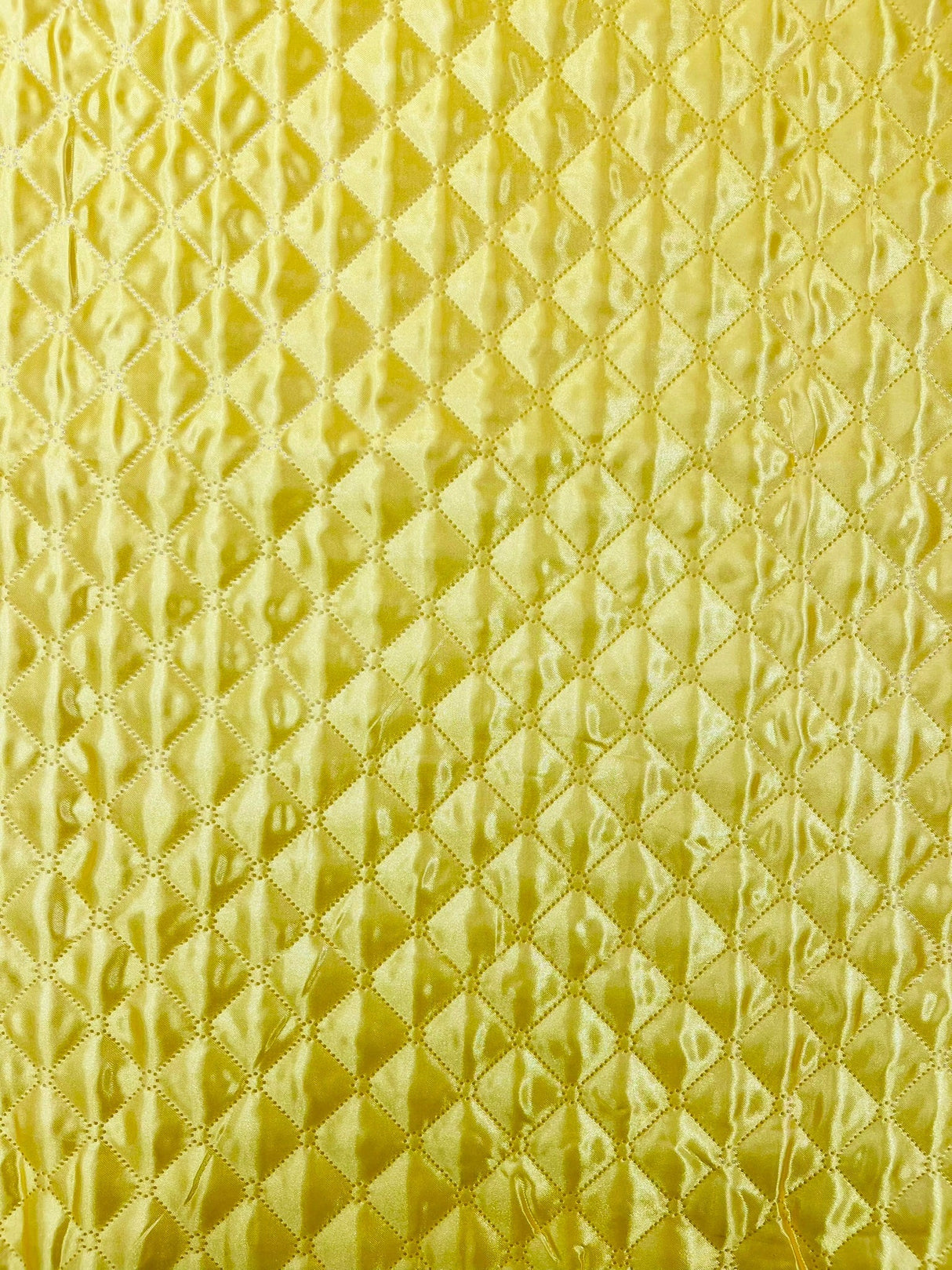 Quilted Satin Fabric - Diamond Pattern, 58" Width, 16 Oz Per Yard (1 Yard)