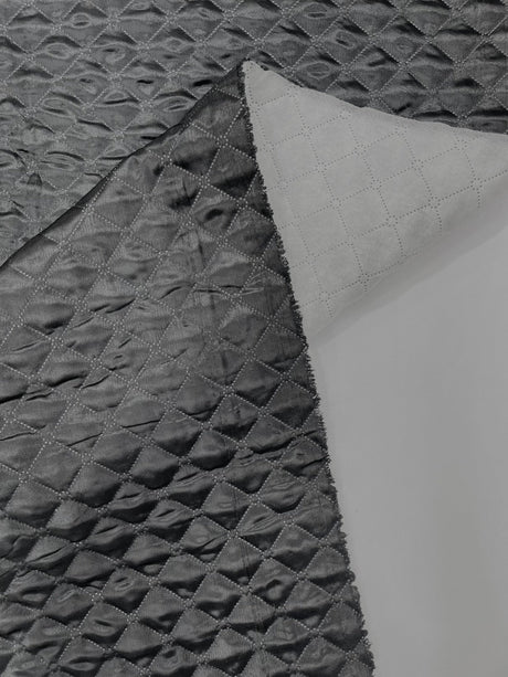 Quilted Satin Fabric - Diamond Pattern, 58" Width, 16 Oz Per Yard (1 Yard)