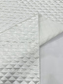 Quilted Satin Fabric - Diamond Pattern, 58" Width, 16 Oz Per Yard (1 Yard)