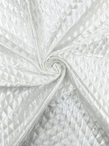 Quilted Satin Fabric - Diamond Pattern, 58" Width, 16 Oz Per Yard (1 Yard)