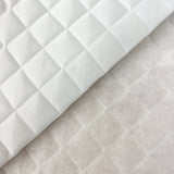 Quilted Winter Lining Nylon Fabric - Black, White, 60" Width