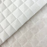 Quilted Winter Lining Nylon Fabric - Black, White, 60" Width
