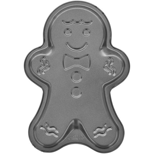 Wilton Non-Stick Christmas Gingerbread Man-Shaped Cookie Pan, 11 x 8-Inch