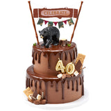 Black Bear Cake Topper, Woodland Animal Ready to Use Cake Decoration, Food Safe