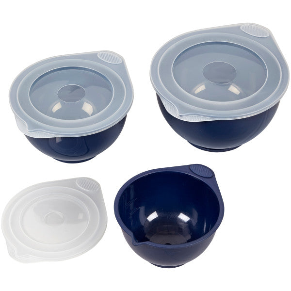 Wilton Navy Blue Covered Bowl Set, 6-Piece