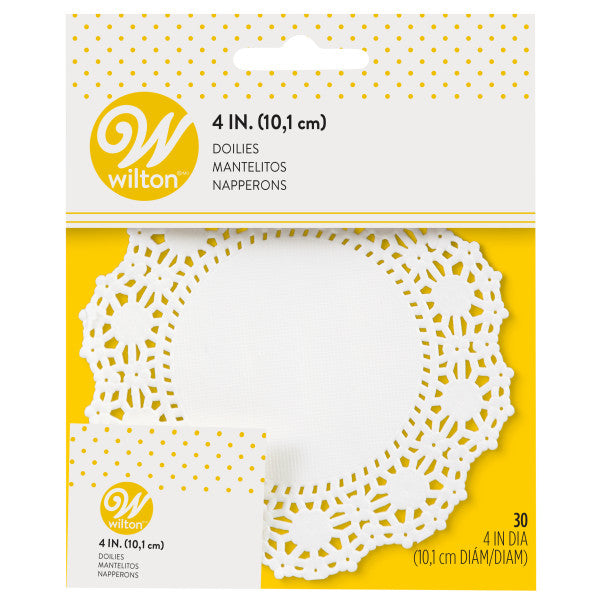 Wilton Round 4-Inch White Paper Doilies, 30-Count