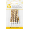Wilton Metallic Gold Birthday Candles, 10-Count