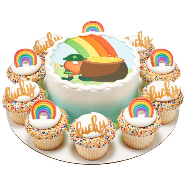 Rainbow Traditional Cupcake and Cake Rings 12 set