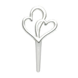 Double Heart Silver Cupcake or Cake Decorating plastic toppers 144 set