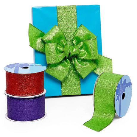Malibu Sands Wired Ribbon 2 1/2 '' X 10 yd Turquoise Color 1 / ROLL