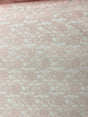 Blush Rachelle Lace Polyester Fabric - Sheer Floral Lace, Blush, 58/60" Wide