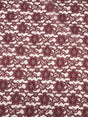 Burgundy Rachelle Lace Polyester Fabric - Burgundy Floral Lace, 58/60" Width (1 Yard)