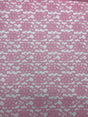 Candy Pink Rachelle Lace Polyester Fabric - Sheer Floral Lace, Candy Pink, 58/60" Wide (1 Yard)