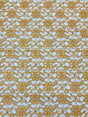 Gold Rachelle Lace Polyester Fabric - Sheer Floral Lace, Gold, 58/60" Wide (1 Yard)