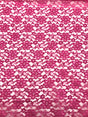 Hot Pink Rachelle Lace Polyester Fabric - Sheer Floral Lace, Hot Pink, 58/60" Wide