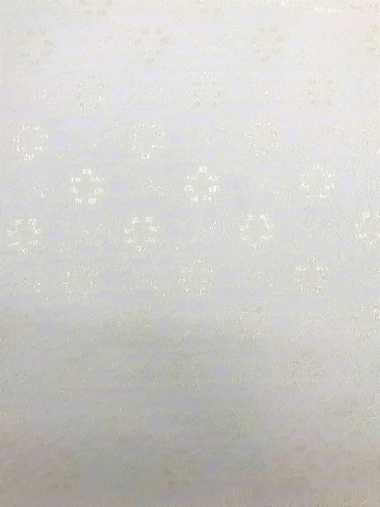 Ivory Rachelle Lace Polyester Fabric - Sheer Floral Lace, Ivory, 58/60" Wide