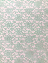 Mint Rachelle Lace Polyester Fabric - Sheer Floral Lace, Mint, 58/60" Wide (1 Yard)